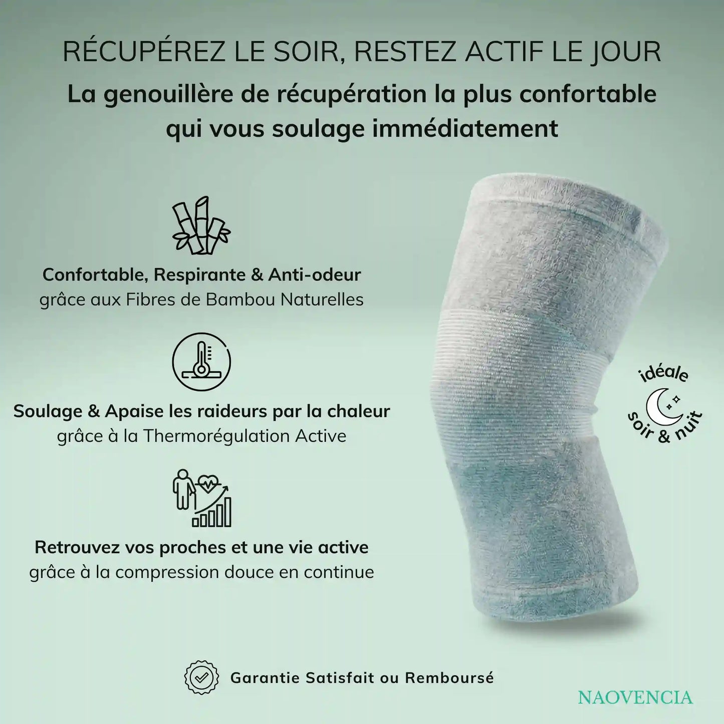 Genouillère de repos Naovencia - Récupération & Confort